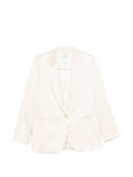 Forte Forte Single-Breasted Blazer — Ivory