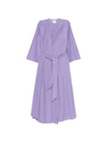 Forte Forte Cotton Blend Wrap Dress — Lavender