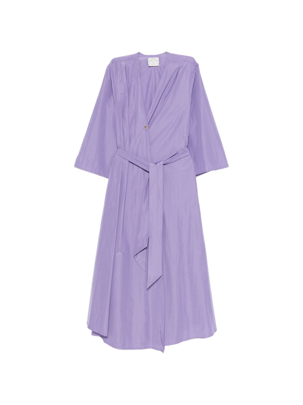 Forte Forte Cotton Blend Wrap Dress — Lavender