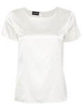 Emporio Armani Stretch Silk T-shirt — White