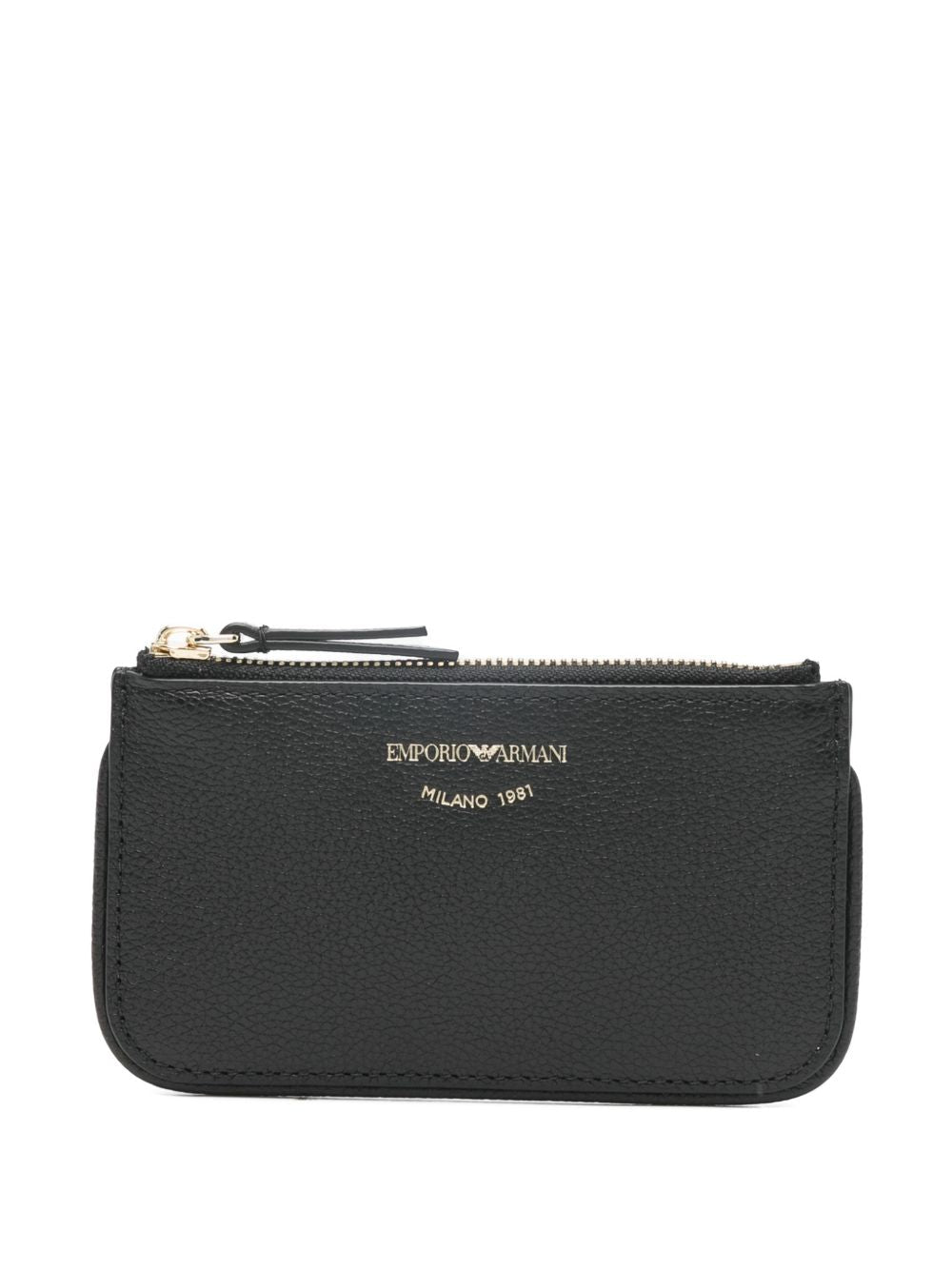 Emporio Armani Leather Card Case — Black