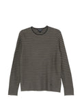 Emporio Armani Herringbone Wool Knit Sweater — Charcoal
