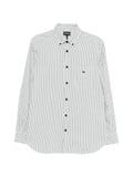 Emporio Armani Striped Cotton Shirt — White