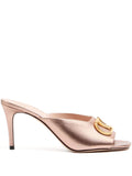 Valentino Garavani Metallic Leather Mule — Rose Gold