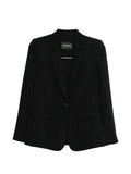 Emporio Armani Pinstripe Blazer — Black
