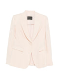 Emporio Armani Single-Breasted Tailored Blazer — Pink