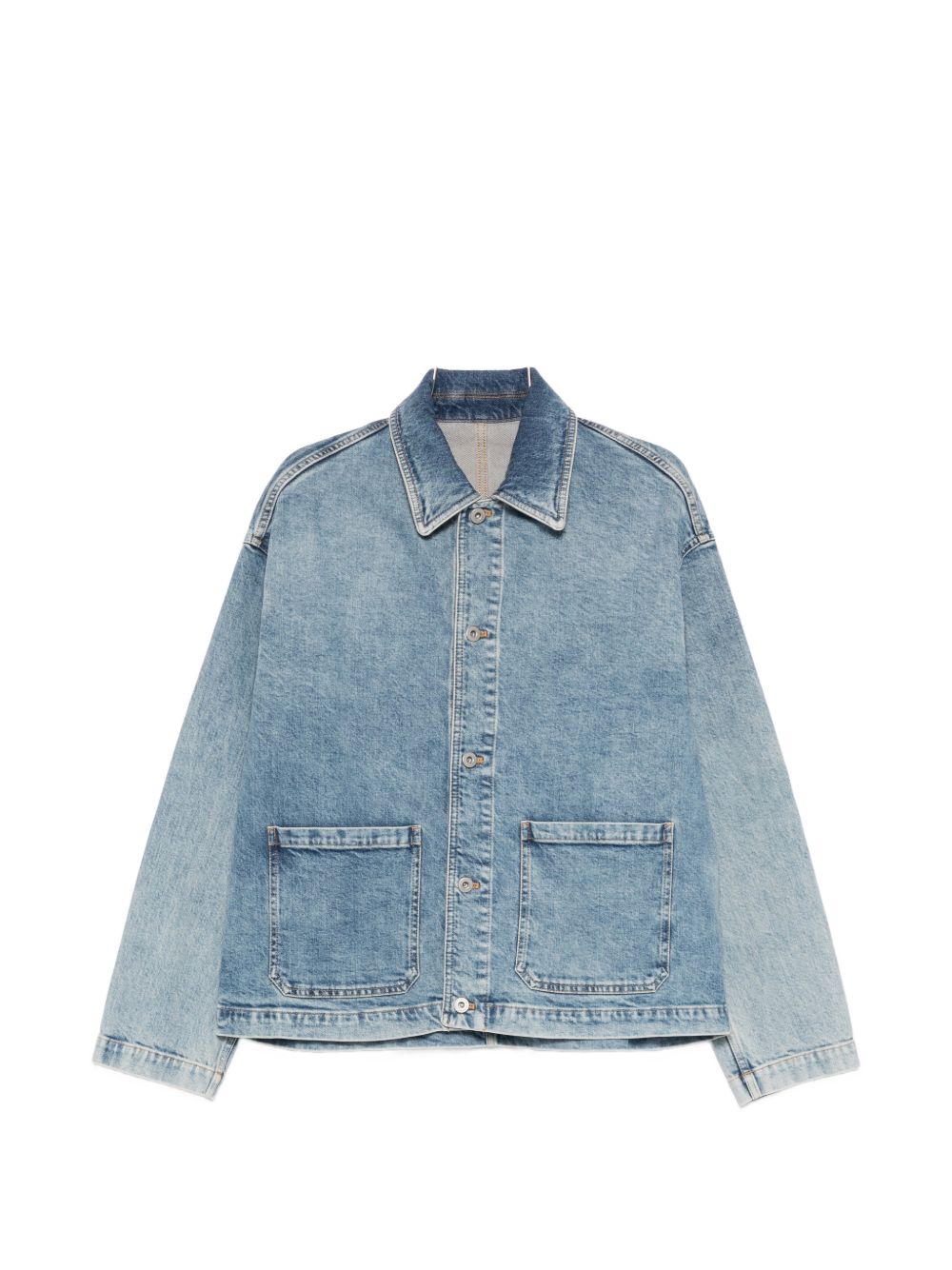 Emporio Armani Light-Wash Denim Jacket — light blue