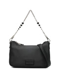 Emporio Armani Beaded Chain Strap Shoulder Bag — Black