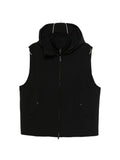 Emporio Armani Wool Hooded Vest — Black