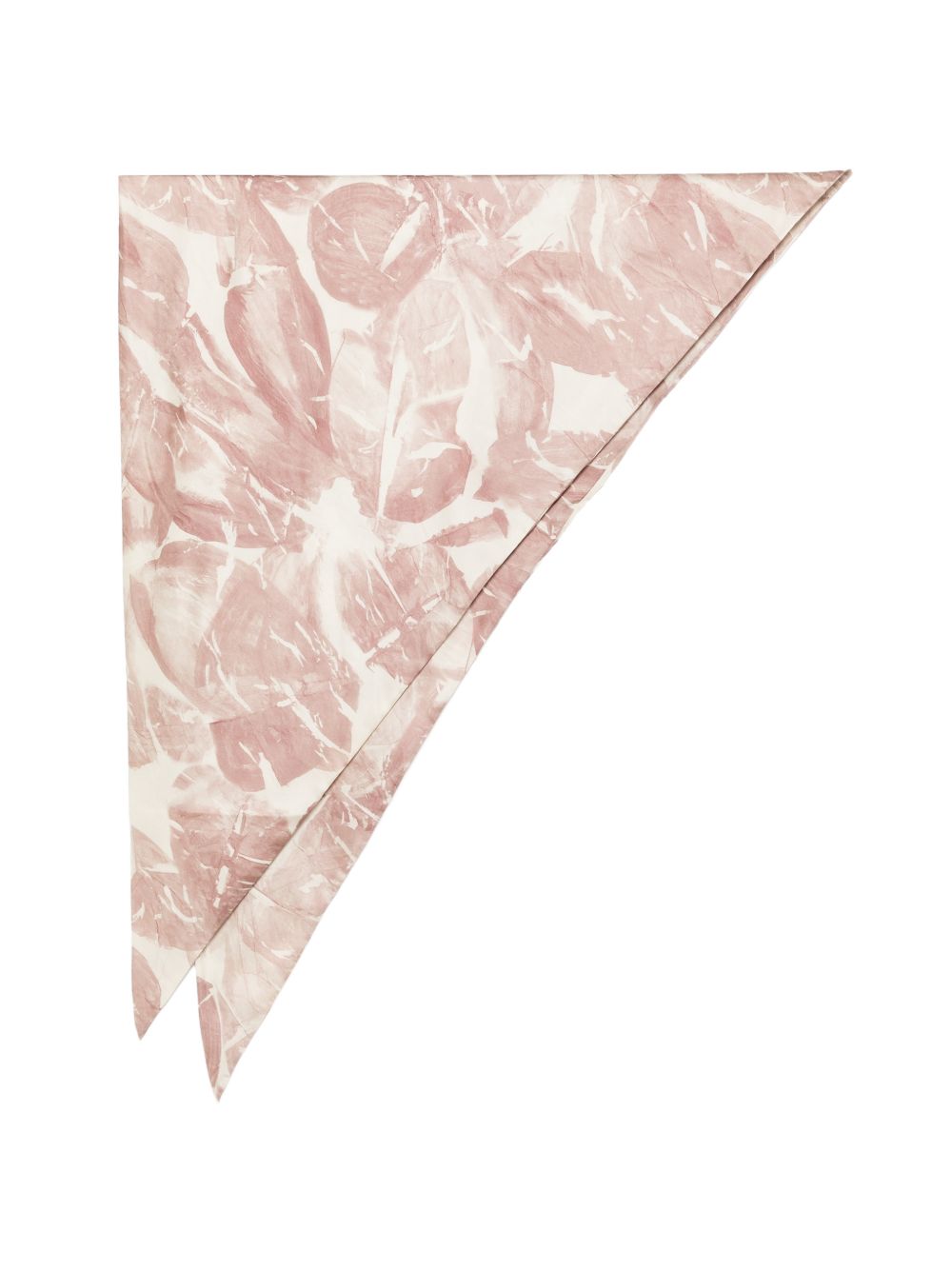 Alysi Floral Silk Foulard Scarf — Rose