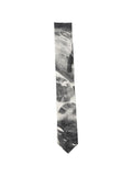 Alysi Printed Silk Necktie — Black