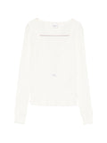 Chloé Cotton Ribbed-Knit Sweater — white
