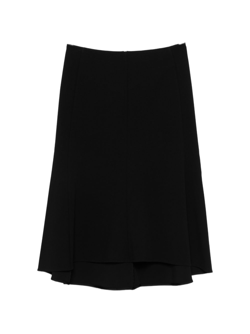 Jil Sander Asymmetric Layered Skirt — Black