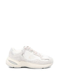 Emporio Armani Rafia and Suede Sneaker — White