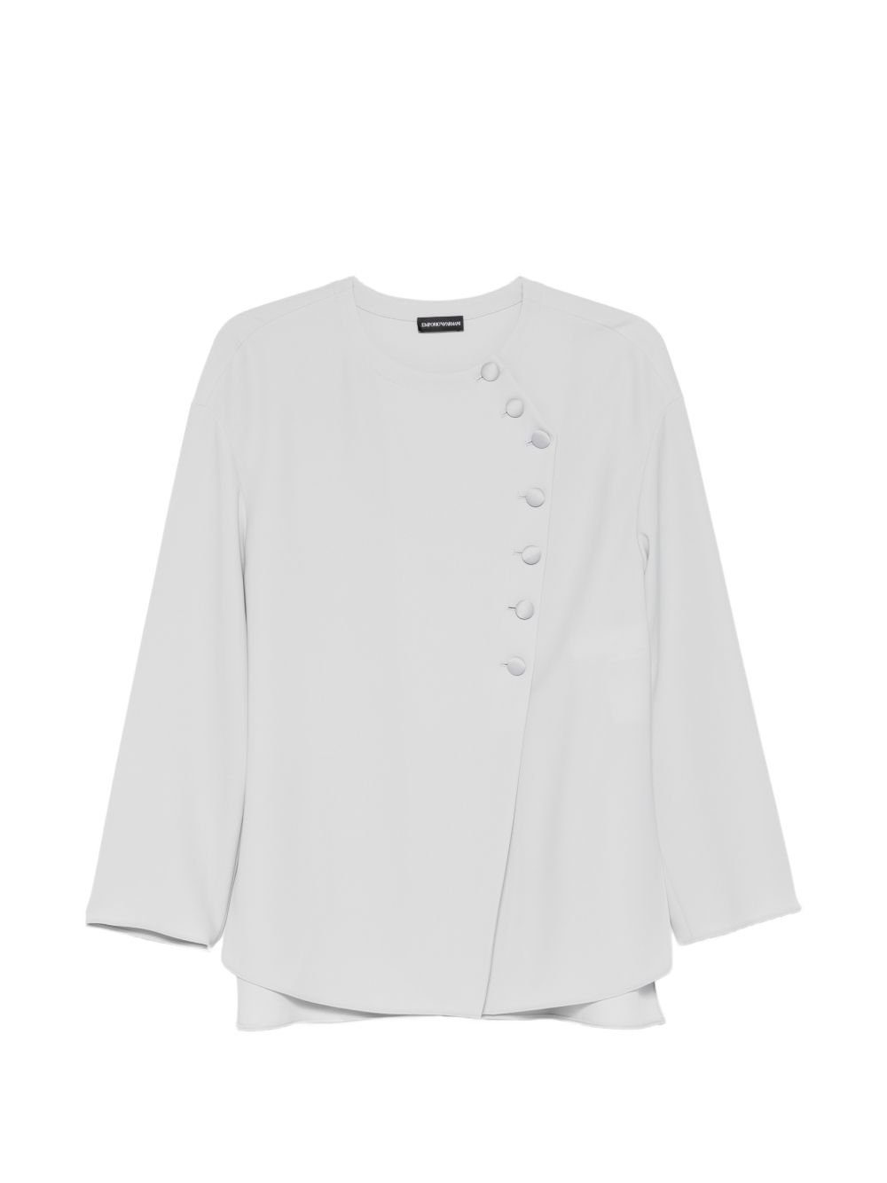 Emporio Armani Button-Embellished Shirt — Grey