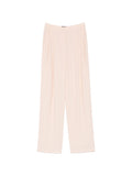 Emporio Armani Pleated Wide-Leg Trousers — Cream