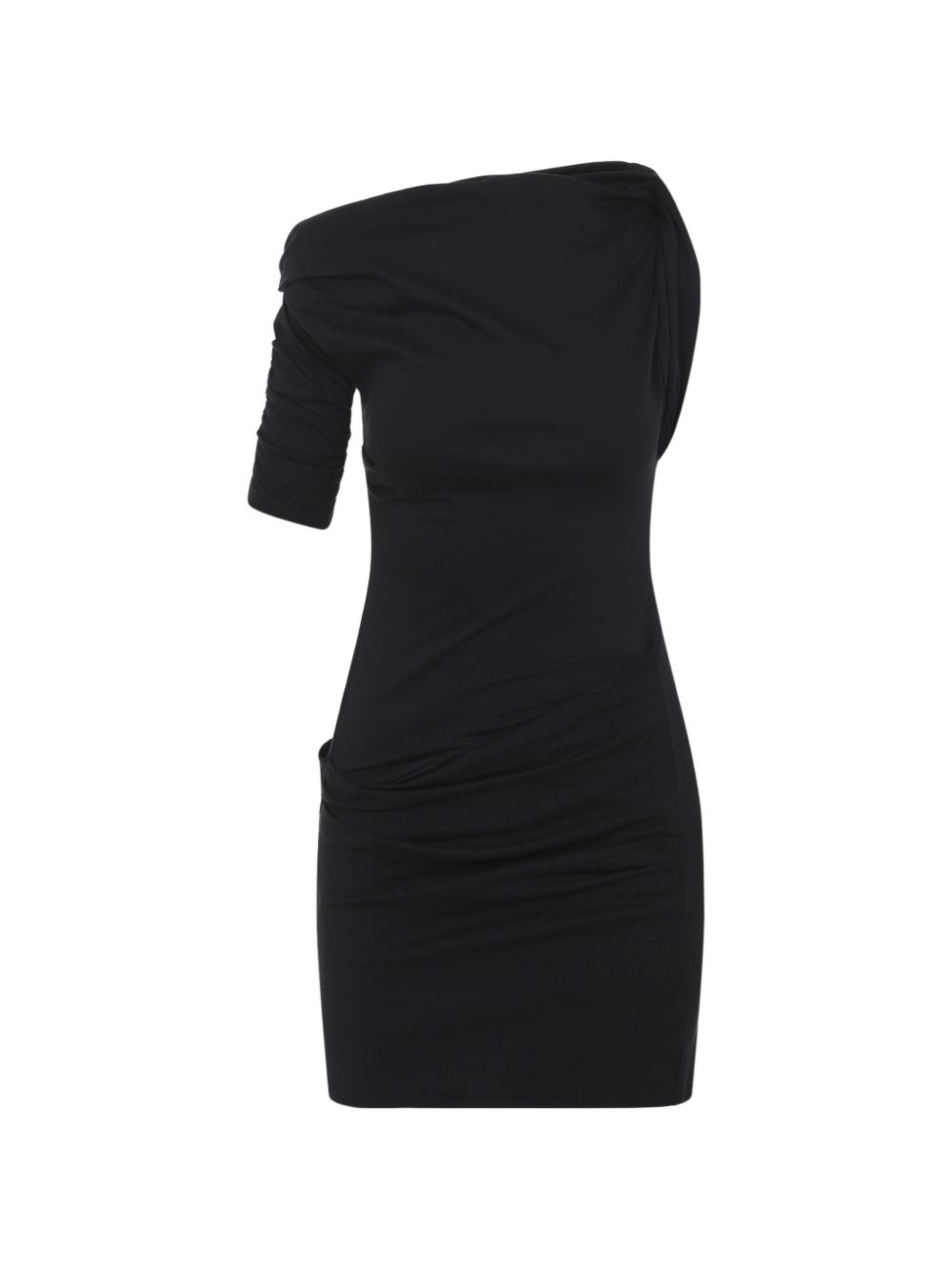 JACQUEMUS La Mini Robe Drapeado Dress — Black