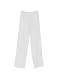 Emporio Armani Cady Straight-Leg Trousers — Light Grey