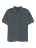 HERNO Logo Cotton Polo Shirt — blue-grey