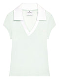 Courreges Pre Logo-Embroidered Polo — mint