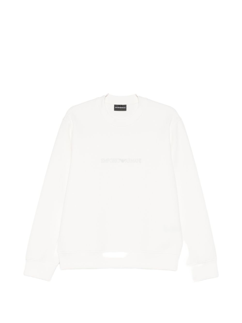 Emporio Armani Logo Cotton Sweatshirt — white