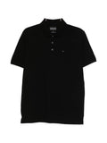 Emporio Armani Logo Cotton Polo — Black