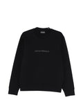 Emporio Armani Logo Cotton Sweatshirt — Black