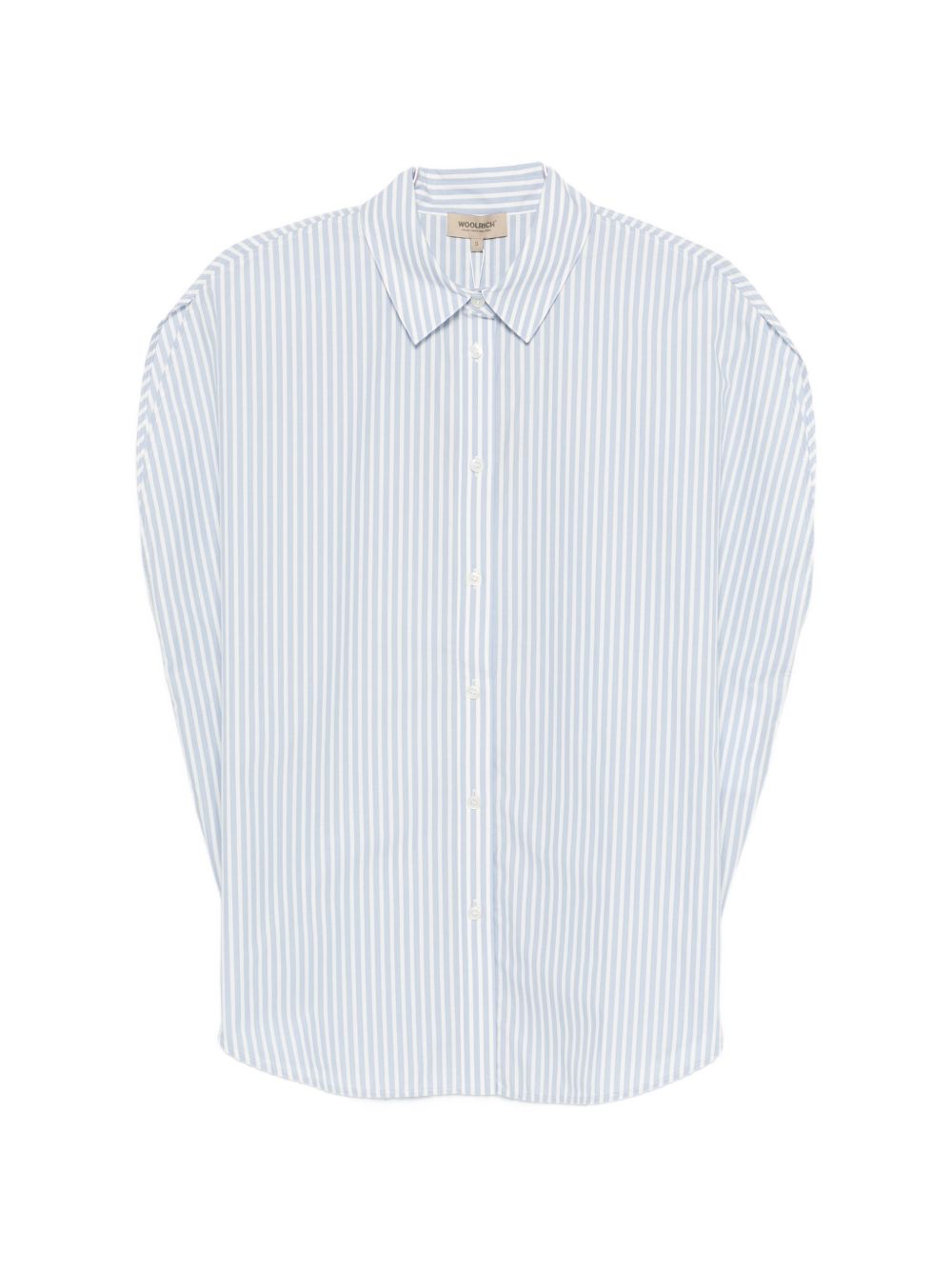 Woolrich Striped Cotton Shirt — Light Blue