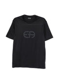 Emporio Armani Logo-Print Cotton T-Shirt — Black