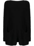 Daniela Gregis Cotton Boat Neck Sweater — Black