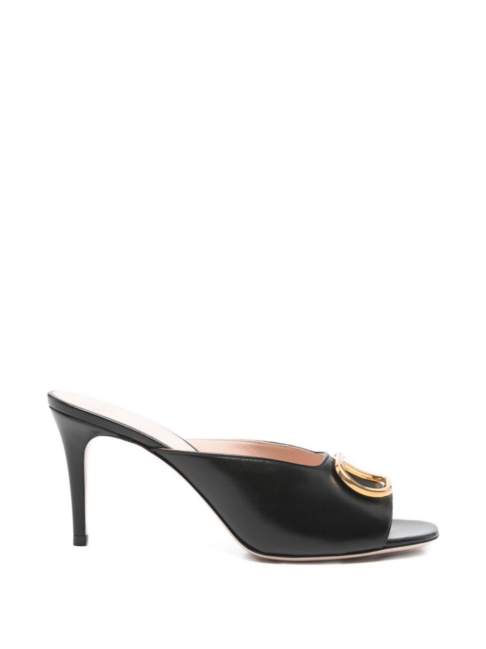Valentino Garavani VLogo Signature Leather Mule — Black