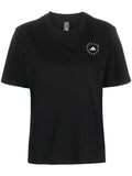 Adidas By Stella McCartney Logo-Embroidered T-Shirt — Black