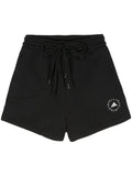 Adidas By Stella McCartney Logo Cotton Shorts — Black
