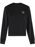 Adidas By Stella McCartney Logo-Print Cotton Sweatshirt — Black