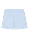 Ami Paris Striped Cotton Shorts — Light Blue