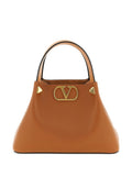 Valentino Garavani VLogo Shoulder Bag — Caramel