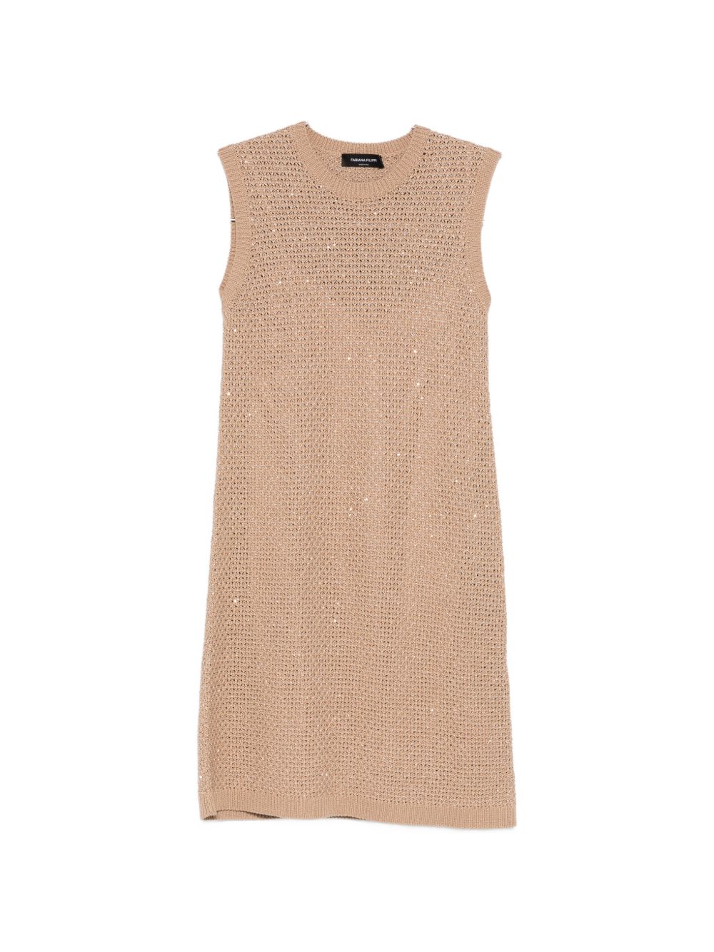 Fabiana Filippi Open-Knit Dress — Beige