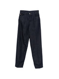 Emporio Armani Pleated Front Denim Jeans — Navy