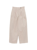 Emporio Armani Pleated Cotton Trousers — Beige