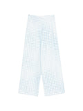 Ermanno Scervino Light Blue Gingham Trousers — Light Blue