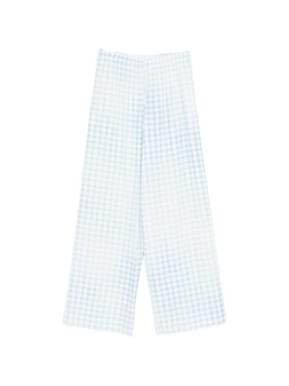 Ermanno Scervino Light Blue Gingham Trousers — Light Blue