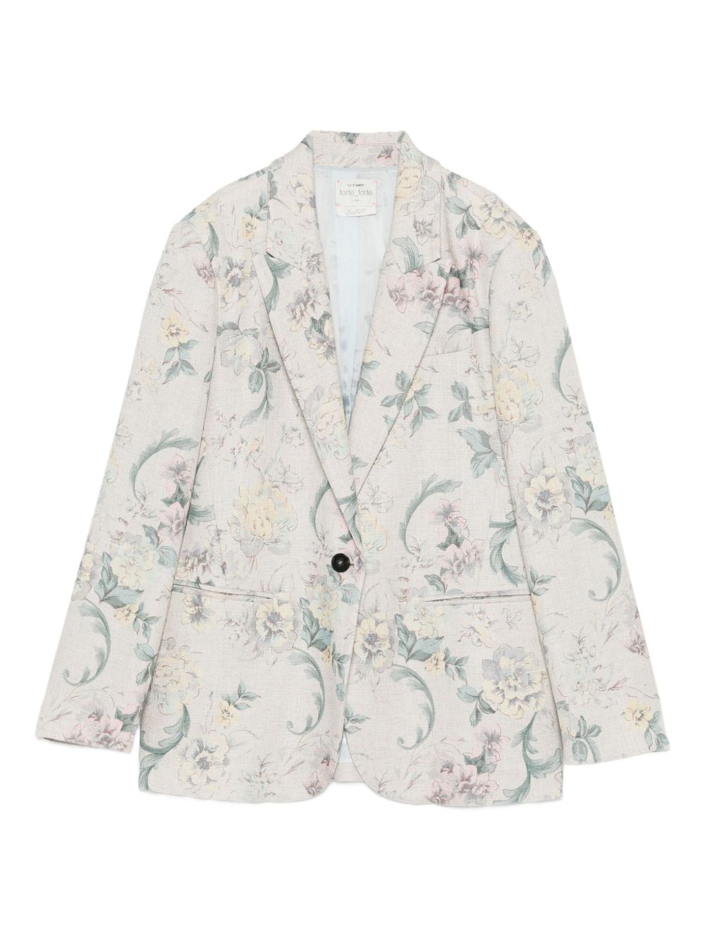 Forte Forte Floral Printed Blazer — Cream