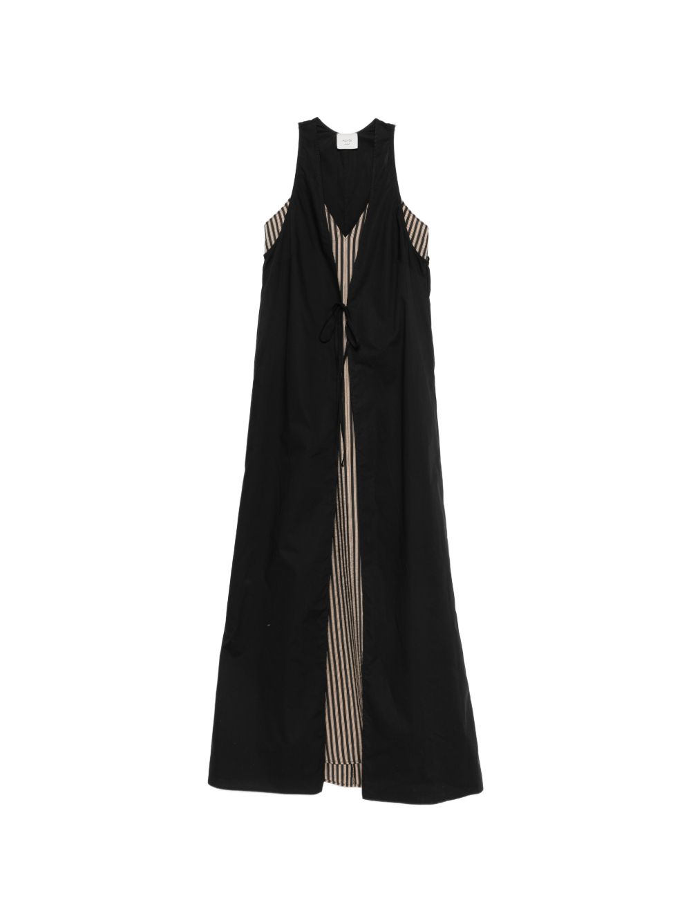 Alysi Striped Dress — Black