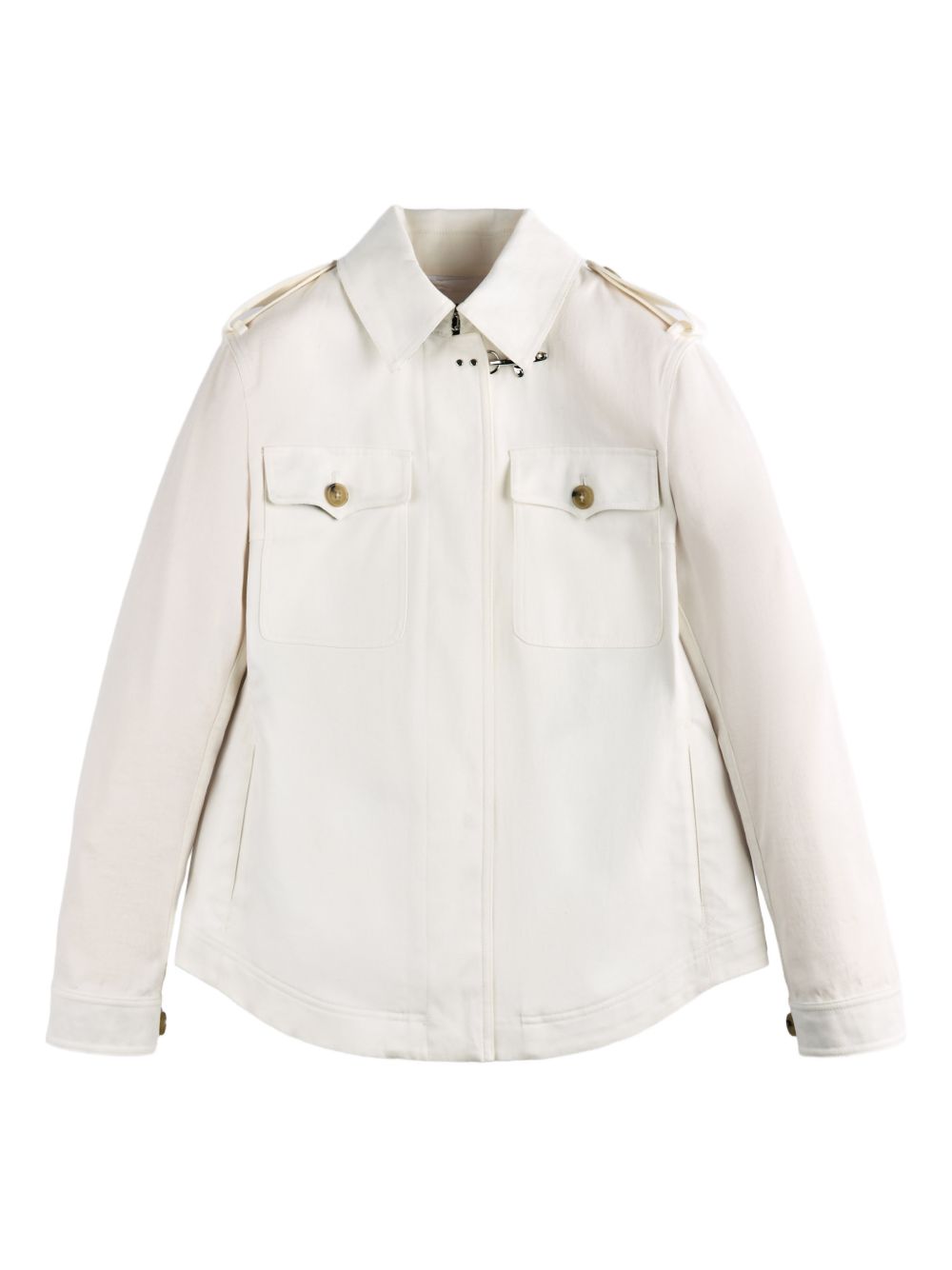 Fay Cotton-Blend Shirt Jacket — Off-white