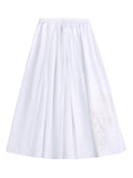 Fay Lace-Trimmed A-Line Skirt — White
