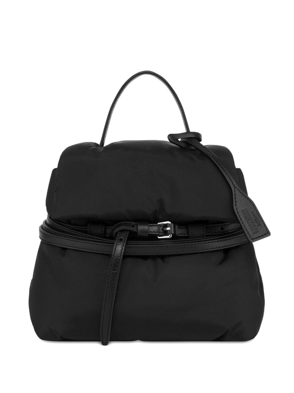 Bolso con asa superior Moschino Tie Me - Negro