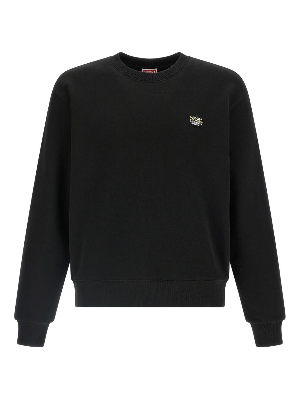 Kenzo Embroidered Logo Cotton Sweatshirt — Black