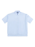 Fay Striped Cotton Shirt — Blue
