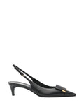 Sergio Rossi Leather Slingback Slingback Pump — Black