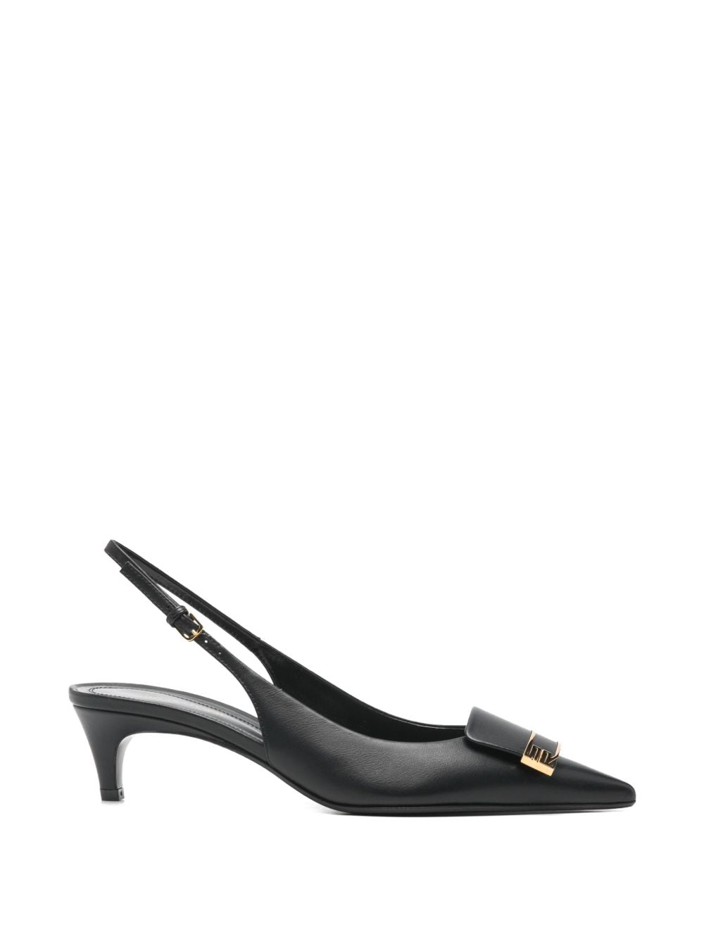Sergio Rossi Leather Slingback Slingback Pump — Black
